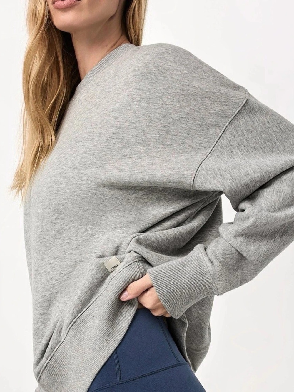 Vuori Sedona Weekender Crew Size M Light Heather Gray